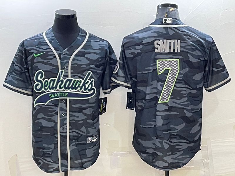 Men Seattle Seahawks #7 Smith Camo 2022 Nike Co branded NFL Jerseys->seattle seahawks->NFL Jersey